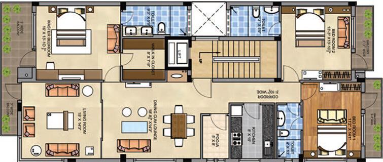S-353 Panchsheel Park floor plan