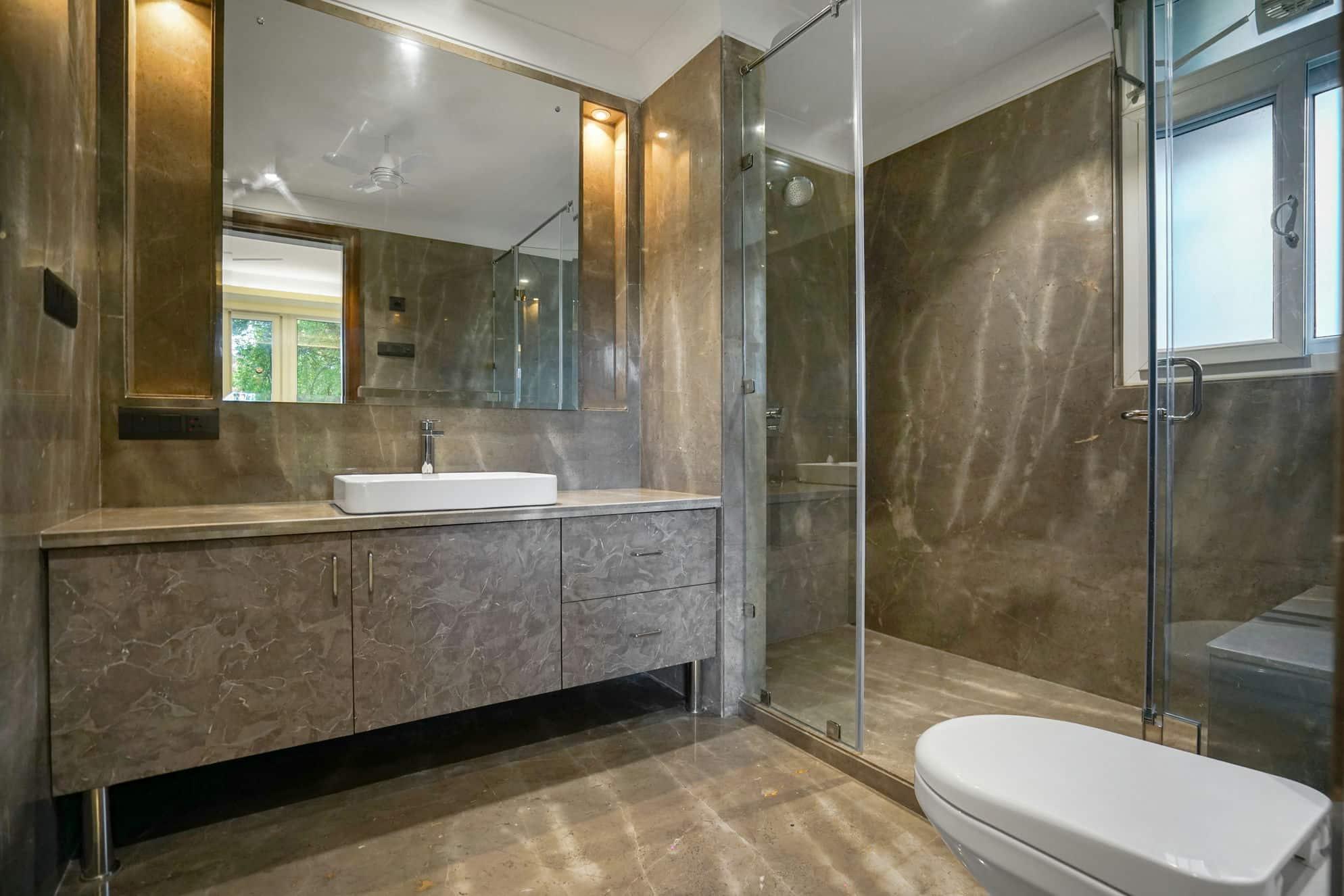 B-21 Geetanjali Enclave bathroom with natural light
