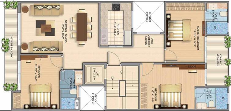 H13 Green Park Main floor plan