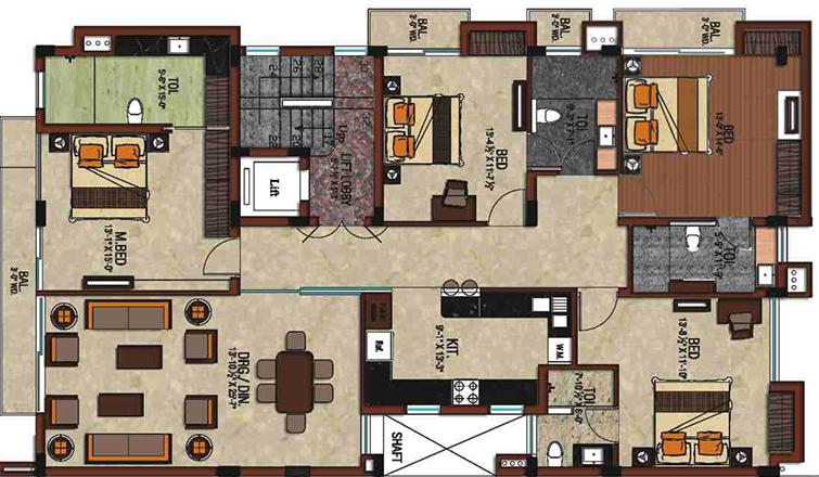 S-353 Panchsheel Park floor plan