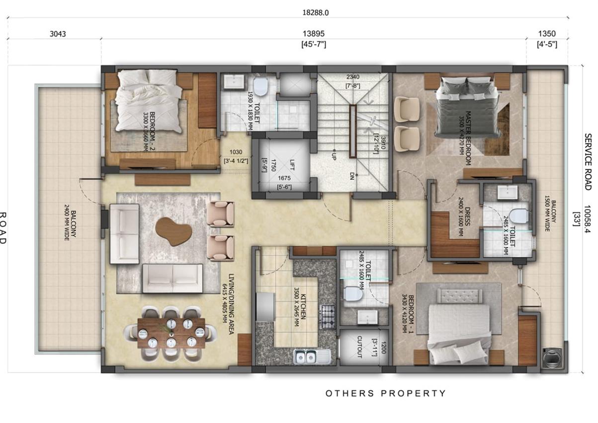 D-267 Sarvodaya Enclave floor plan