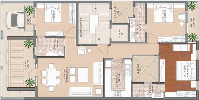 H13 Green Park Main floor plan