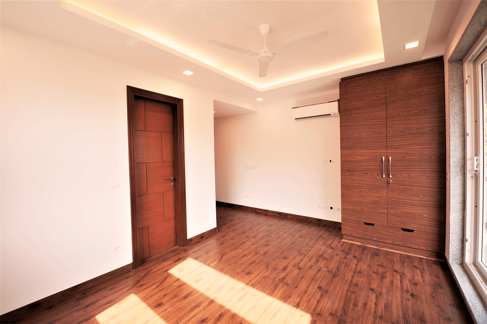 Panchsheel Enclave bedroom with fitted wardrobe